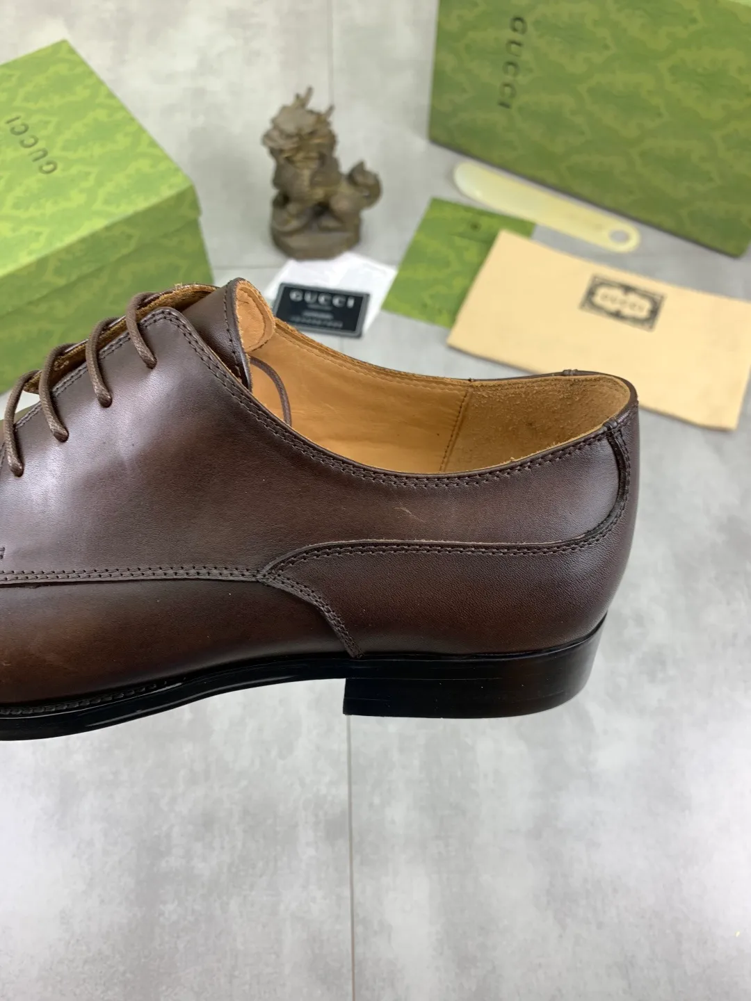 Men's men's shoes 💰P640 [New style] Water dyed cowhide 💰💎💎💎 [Gucci] GUCCI high-end men's formal business leather shoes, original order 1:1! Original imported high-end open-edge beaded calfskin, original metal buckle, imported first-layer cowhide lining for feet. Original high-end outsole, men's shoe size: 39-44 (45 customized) black and brown colors available